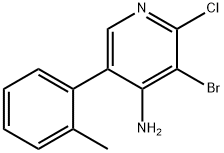 4-Amino-2-chloro-3-bromo-5-(2-tolyl)pyridine Struktur