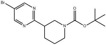 5-Bromo-2-(N-Boc-piperidin-3-yl)pyrimidine Struktur