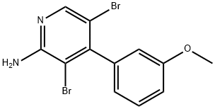 2-Amino-3,5-dibromo-4-(3-methoxyphenyl)pyridine Struktur