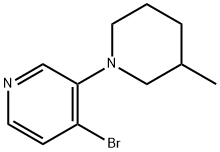 4-BROMO-3-(3-METHYLPIPERIDIN-1-YL)PYRIDINE Struktur