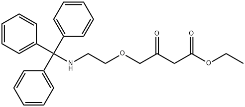 ethyl 3-oxo-4-(2-(tritylamino)ethoxy)butanoate Struktur