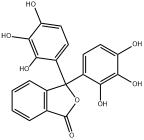 3,3-bis(2,3,4-trihydroxyphenyl)-2-benzofuran-1(3H)-one Struktur