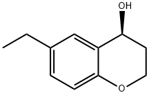 (4S)-6-ethyl-3,4-dihydro-2H-1-benzopyran-4-ol Struktur