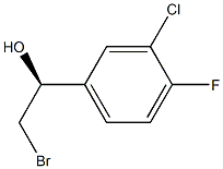 (S)-2-bromo-1-(3-chloro-4-fluorophenyl)ethanol Struktur