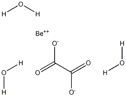 Beryllium oxalate trihydrate Struktur