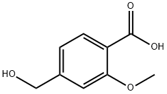 4-(hydroxymethyl)-2-methoxybenzoic acid Struktur