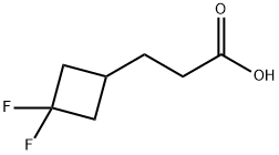 3-(3,3-difluorocyclobutyl)propanoic acid Struktur