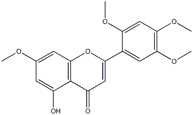 5-hydroxy-7,2',4',5'-tetramethoxyflavone Struktur