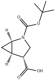 (1R,4R,5R)-2-(tert-butoxycarbonyl)-2-azabicyclo[3.1.0]hexane-4-carboxylic acid Struktur