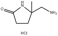 5-(aminomethyl)-5-methylpyrrolidin-2-one hydrochloride Struktur