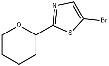 5-bromo-2-(tetrahydro-2H-pyran-2-yl)thiazole Struktur