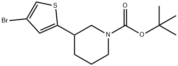 3-Bromo-5-(N-Boc-piperidin-3-yl)thiophene Struktur