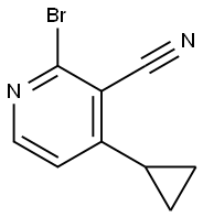 2-Bromo-3-cyano-4-cyclopropylpyridine Struktur