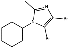 4,5-Dibromo-1-cyclohexyl-2-methyl-1H-imidazole Struktur