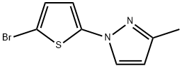 2-Bromo-5-(3-methyl-1H-pyrazol-1-yl)thiophene Struktur