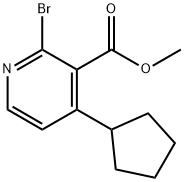 2-Bromo-3-methoxycarbonyl-4-cyclopentylpyridine Struktur