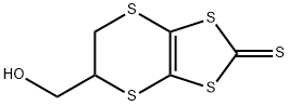 5-(hydroxymethyl)-5,6-dihydro[1,3]dithiolo[4,5-b][1,4]dithiine-2-thione Struktur