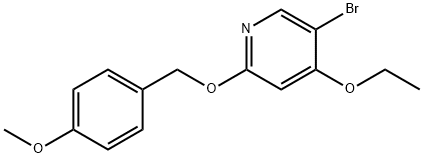 5-Bromo-4-ethoxy-2-((4-methoxybenzyl)oxy)pyridine Struktur