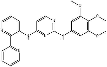 N4-([2,2'-bipyridin]-3-yl)-N2-(3,4,5-trimethoxyphenyl)pyrimidine-2,4-diamine Struktur