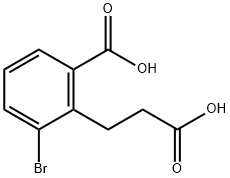 Benzenepropanoic acid, 2-bromo-6-carboxy- Struktur