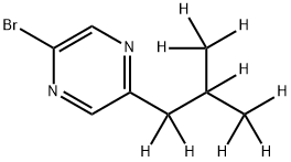 2-Bromo-5-(iso-butyl-d9)-pyrazine Struktur