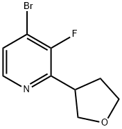 4-Bromo-3-fluoro-2-(oxolan-3-yl)pyridine Struktur