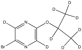 2-Bromo-5-(iso-propoxy)pyrazine-d9 Struktur