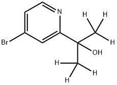 4-Bromo-2-(1-Hydroxy-1-methylethyl-d6)-pyridine Struktur