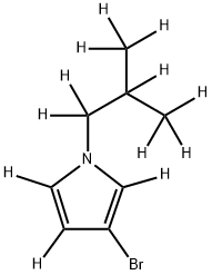 3-Bromo-1-(iso-butyl)pyrrole-d12 Struktur