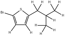 2-Bromo-5-(iso-butyl)thiophene-d11 Struktur