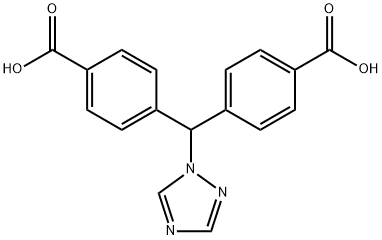 4,4'-(1H-1,2,4-Triazol-1-ylmethylene)bis[benzoic acid] Struktur