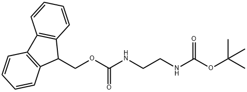 (9H-fluoren-9-yl)methyl tert-butyl ethane-1,2-diyldicarbamate Struktur