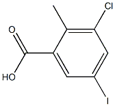 3-chloro-5-iodo-2-methylbenzoic acid Struktur