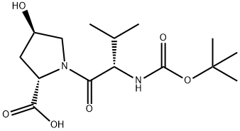 1-(Boc-L-valyl)-(4R)-4-hydroxy-L-proline Struktur