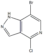 7-bromo-4-chloro-1H-pyrazolo[4,3-c]pyridine Struktur