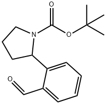 tert-butyl 2-(2-formylphenyl)pyrrolidine-1-carboxylate Struktur