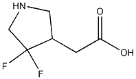 2-(4,4-difluoropyrrolidin-3-yl)acetic acid Struktur