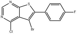 5-bromo-4-chloro-6-(4-fluorophenyl)thieno[2,3-d]pyrimidine Struktur