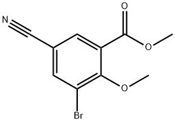 Methyl 3-bromo-5-cyano-2-methoxybenzoate Struktur