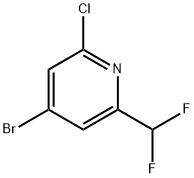 4-Bromo-2-chloro-6-(difluoromethyl)pyridine Struktur