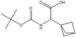 2-{bicyclo[1.1.1]pentan-1-yl}-2-{[(tert-butoxy)carbonyl]amino}acetic acid Struktur