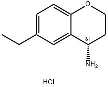 (4S)-6-ETHYL-3,4-DIHYDRO-2H-1-BENZOPYRAN-4-AMINE HYDROCHLORIDE Struktur