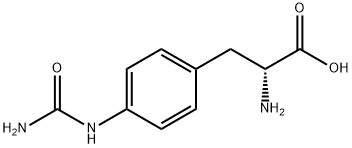 (2R)-2-amino-3-[4-(carbamoylamino)phenyl]propanoic acid Struktur