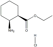 Cyclohexanecarboxylic acid, 2-amino-, ethyl ester, hydrochloride, (1R,2S)- Struktur