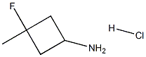 (1r,3s)-3-fluoro-3-methylcyclobutan-1-amine hydrochloride Struktur