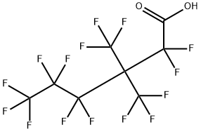 Hexanoic acid, 2,2,4,4,5,5,6,6,6-nonafluoro-3,3-bis(trifluoromethyl)- Struktur