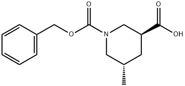 Trans-1-(Benzyloxycarbonyl)-5-Methylpiperidine-3-Carboxylic Acid* Struktur