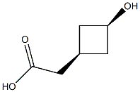 2-[cis-3-hydroxycyclobutyl]acetic acid Struktur