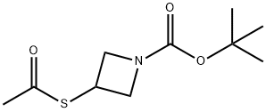 tert-Butyl 3-(acetylsulfanyl)azetidine-1-carboxylate Struktur