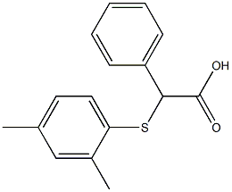 2-[(2,4-dimethylphenyl)sulfanyl]-2-phenylacetic acid Struktur